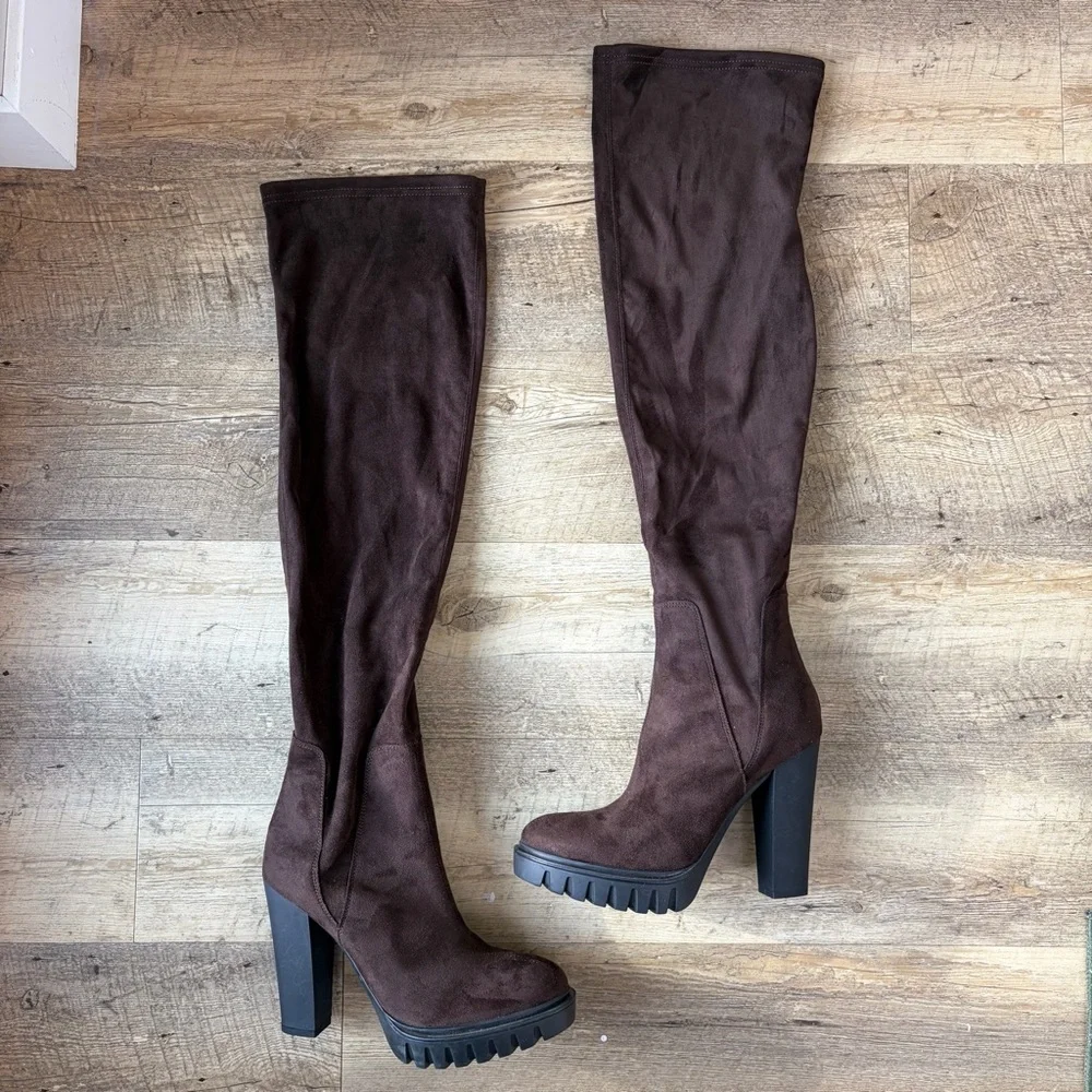 Frankie Segal Brown Over The Knee Boots